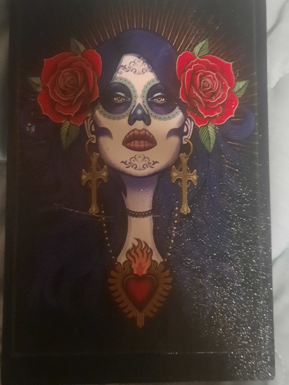 Day of the Dead Floral Woman Canvas Art